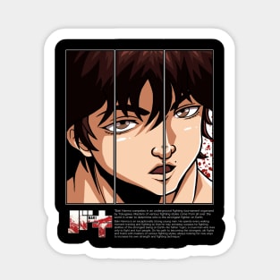 Baki The Fighter Artwork Sticker